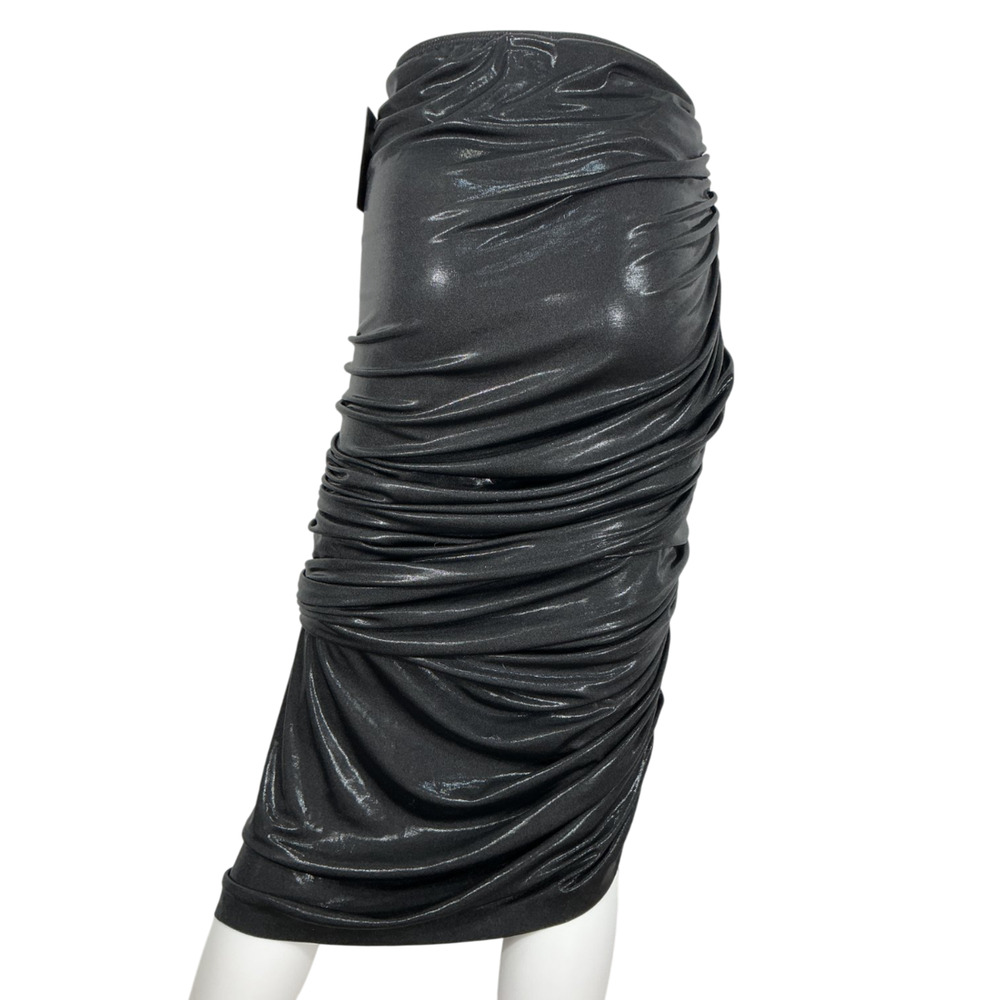 Norma Kamali Ruched Black Diana Skirt Size S - Picture 3 of 4